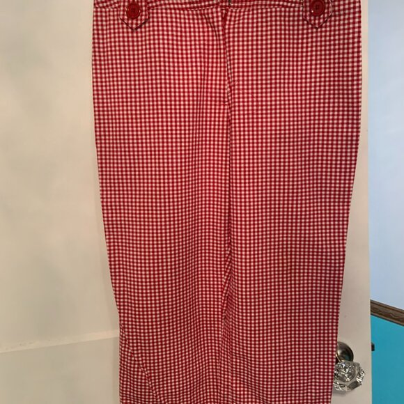 🍒 Vintage Vibe Gingham Capris - Premiere Collection Size 10 🍒 - Picture 4 of 5